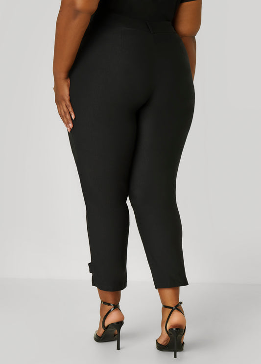 Millennium Tab Detail Ankle Pants