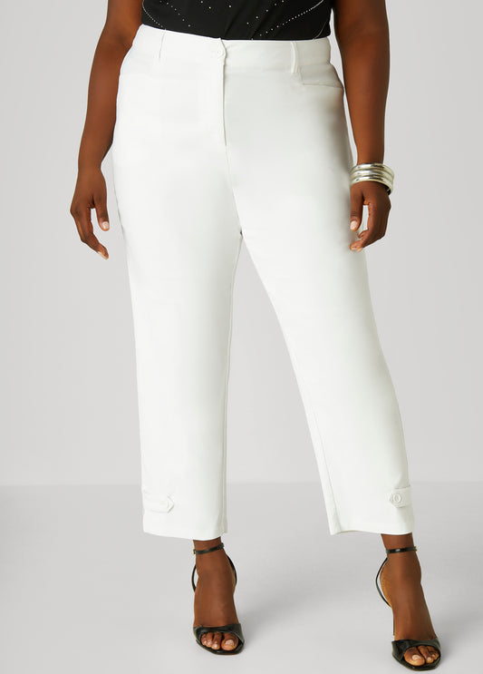 Millennium Tab Detail Ankle Pants