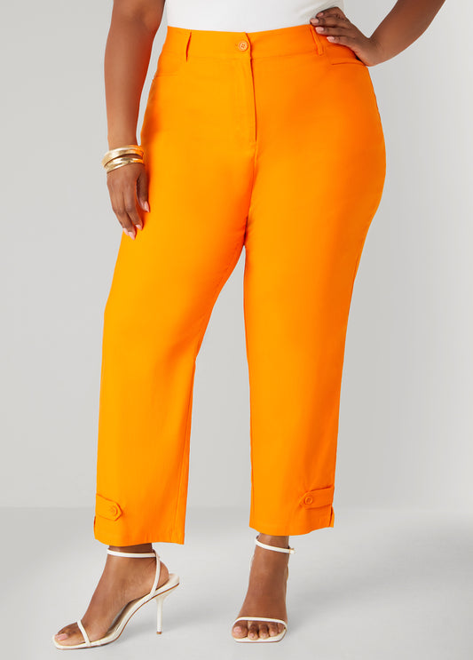 Millennium Tab Detail Ankle Pants