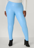 Plus Size Faux Leather Leggings High Waist Stylish Stretchy Leather Pants