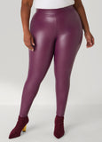 Plus Size High Waist Faux Leather Leggings