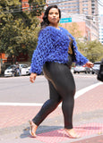 Plus Size Faux Leather Leggings High Waist Stylish Black Leather Pants