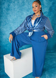 Plus Size Classic Wide Leg Pants Plus Size Straight Leg Trousers
