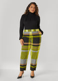 Tapered Plaid Ankle Pants
