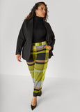 Tapered Plaid Ankle Pants