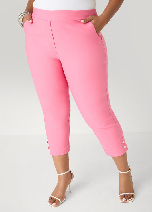 Millennium Button Detailed Capris