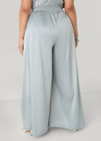 Wide Leg Satin Pants