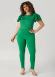 Ponte High Waist Seamed Leggings