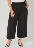 Pleated Wide Leg Capris