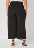 Pleated Wide Leg Capris