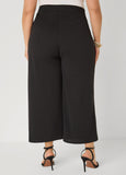 Pleated Wide Leg Capris