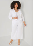 Pleated Wide Leg Capris