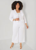 Pleated Wide Leg Capris