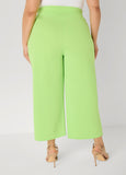Pleat Detailed Wide Leg Capris