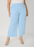 Pleat Detailed Wide Leg Capris