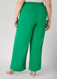 Textured Drawstring Wide Leg Pants