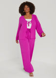 Textured Drawstring Wide Leg Pants