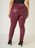 Camo Print Faux Leather Leggings