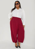 Textured Balloon Pants