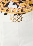 Ring Embellished Straight Leg Pants