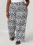 Geo Print Cotton Pants