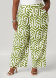 Geo Print Cotton Pants