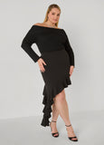 Ruffled Asymmetric Skirt