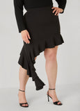 Ruffled Asymmetric Skirt