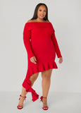 Ruffled Asymmetric Skirt
