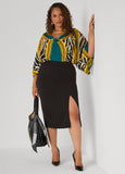 Front Split Pencil Skirt