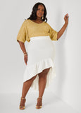 Asymmetric Ruffled Skirt