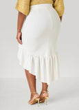 Asymmetric Ruffled Skirt