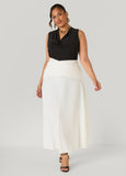 Pleated Wrap Waist Skirt