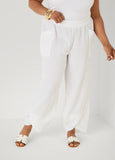 Textured Cotton Gauze Pants