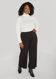 Pintucked Ponte Straight Leg Pants