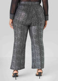 Metallic Wide Leg Pants