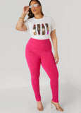High Waist Ponte Pull On Leggings