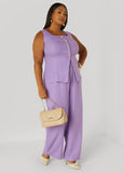 Plus Size High Waist Wide Leg Pants
