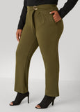 Belted Straight Leg Pants