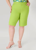Plus Size Shorts Plus Size Bermuda Shorts Plus Size Green Capris