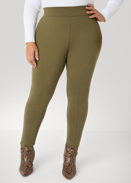 Plus Size Seam Leggings Plus Size High Rise Pull On Legging Plus Pants