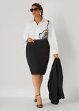 Pull On Ponte Skirt