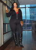 Plus Size High Waist Ponte Leggings Black High Rise Stretchy Pants