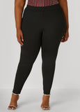 Plus Size Ponte High Rise Pull On Leggings
