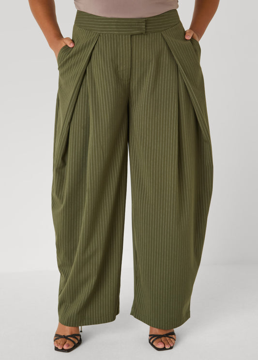 Striped Wide Leg Envelope Pants