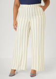 Pinstriped Pull On Pants