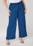 Pinstriped Pull On Pants