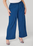 Pinstriped Pull On Pants