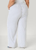 Pinstriped Wide Leg Pants