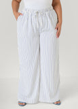 Pinstriped Wide Leg Pants